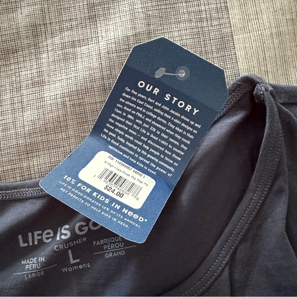 Life is Good charcoal Gray Tank Top - Picture 6 of 6